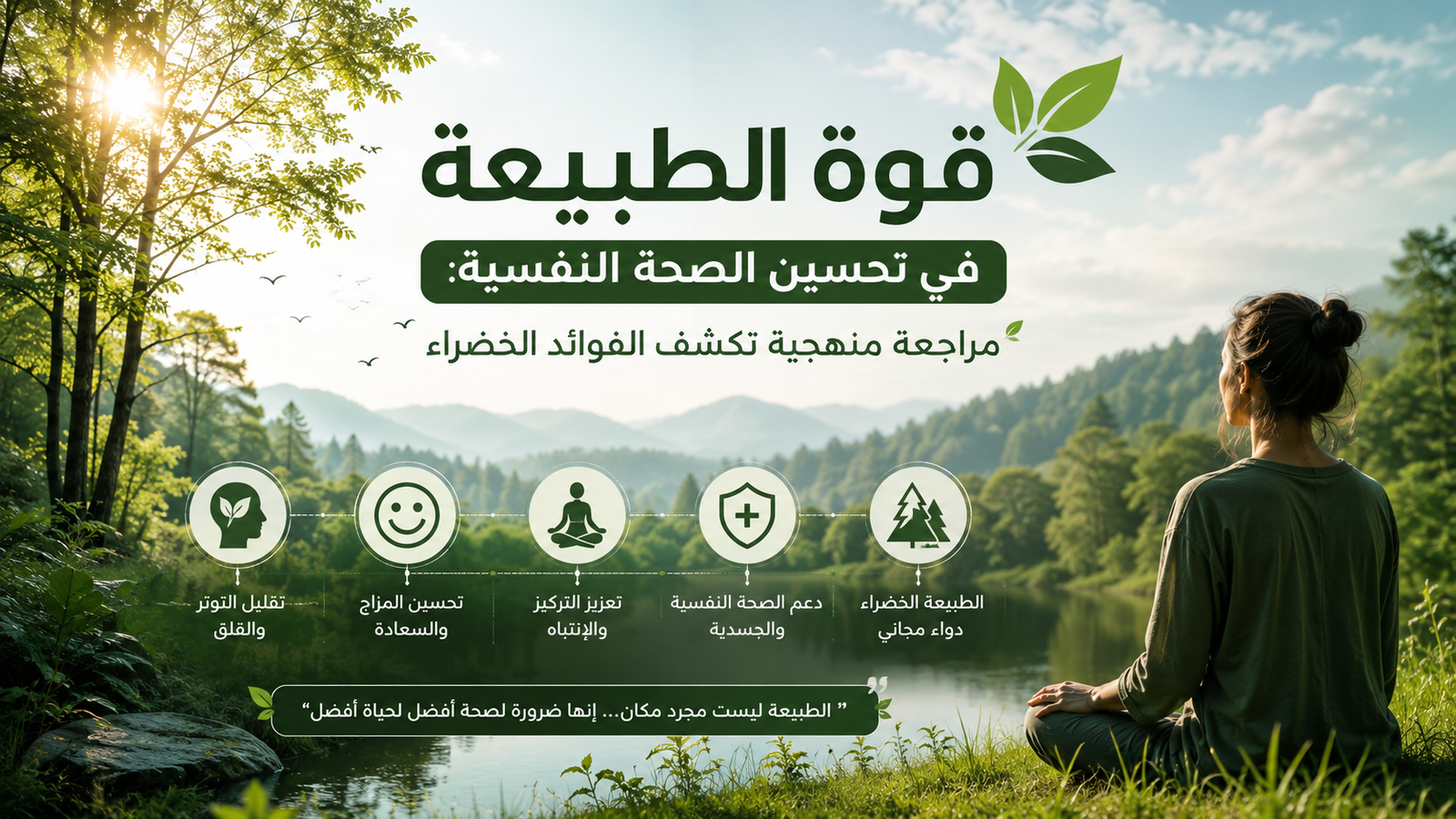 قوة الطبيعة في تحسين الصحة النفسية: مراجعة منهجية تكشف الفوائد الخضراء