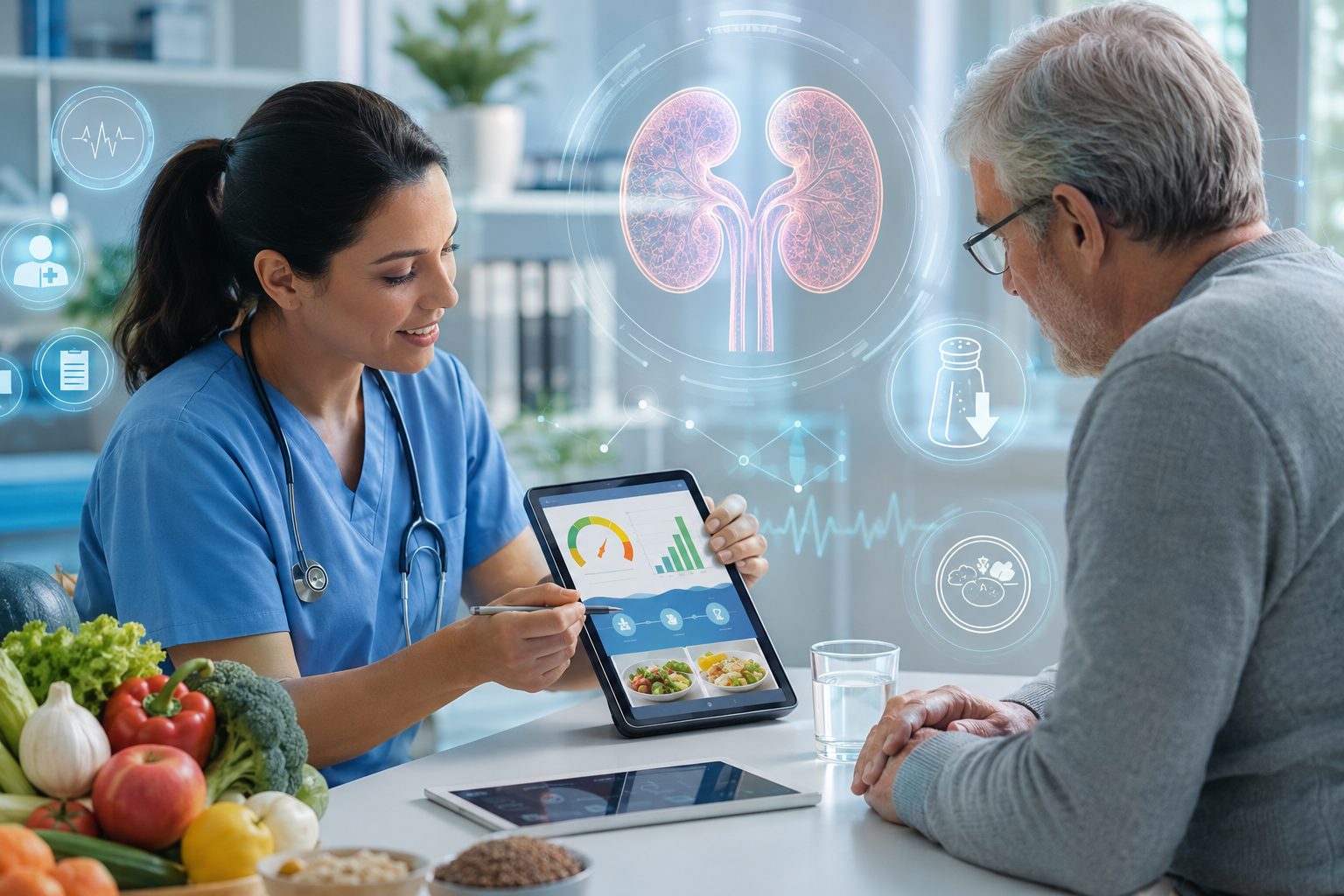 التدخل الرقمي بقيادة الممرضات للحد من الصوديوم في أمراض الكلى المزمنة: دراسة تكشف التحديات والحلول